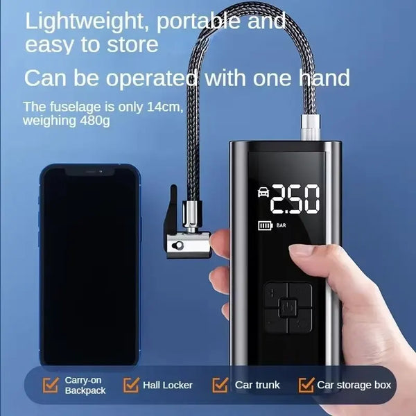 Portable Electric Air Compressor Pump for Car, Bike & Motorcycle Tires