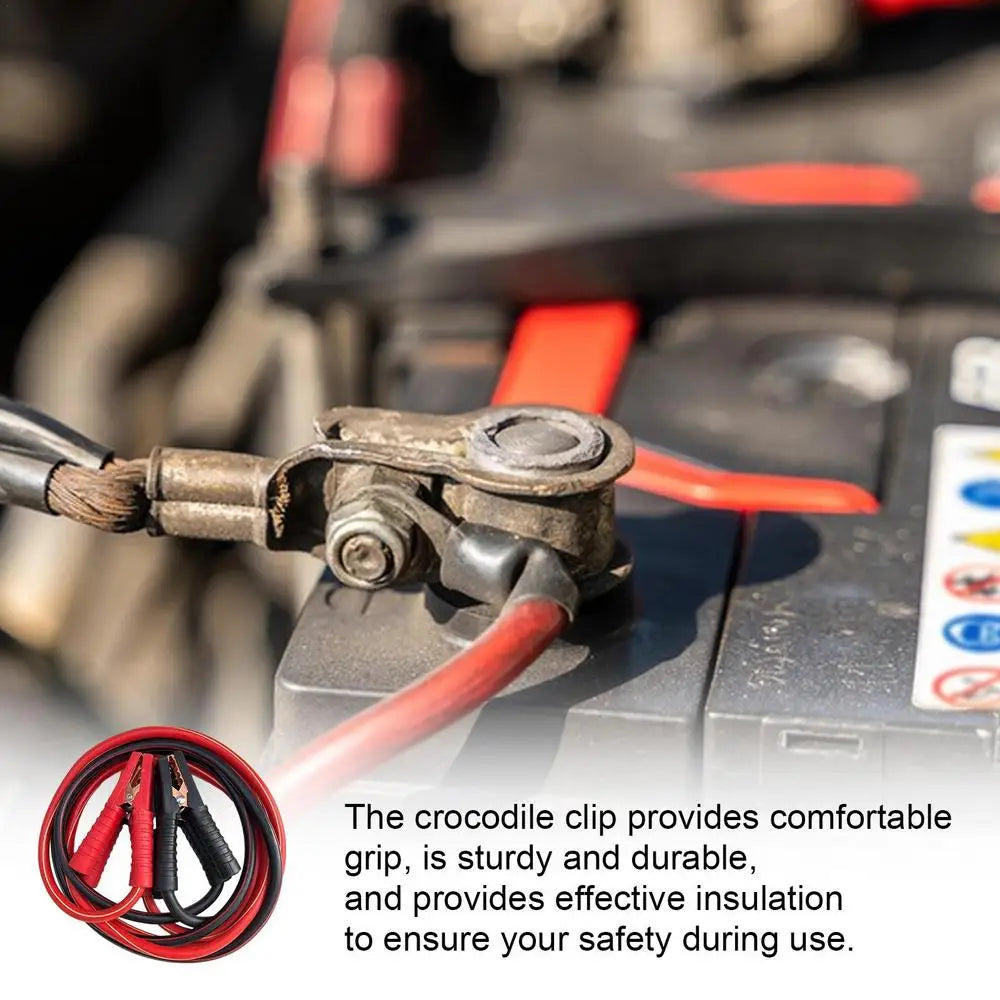 Heavy‑Duty Car Jumper Cables with Booster Clamps