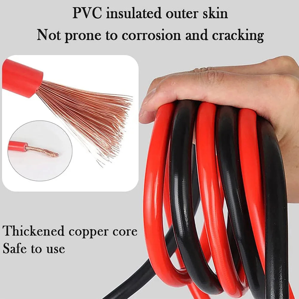 Heavy‑Duty Car Jumper Cables with Booster Clamps