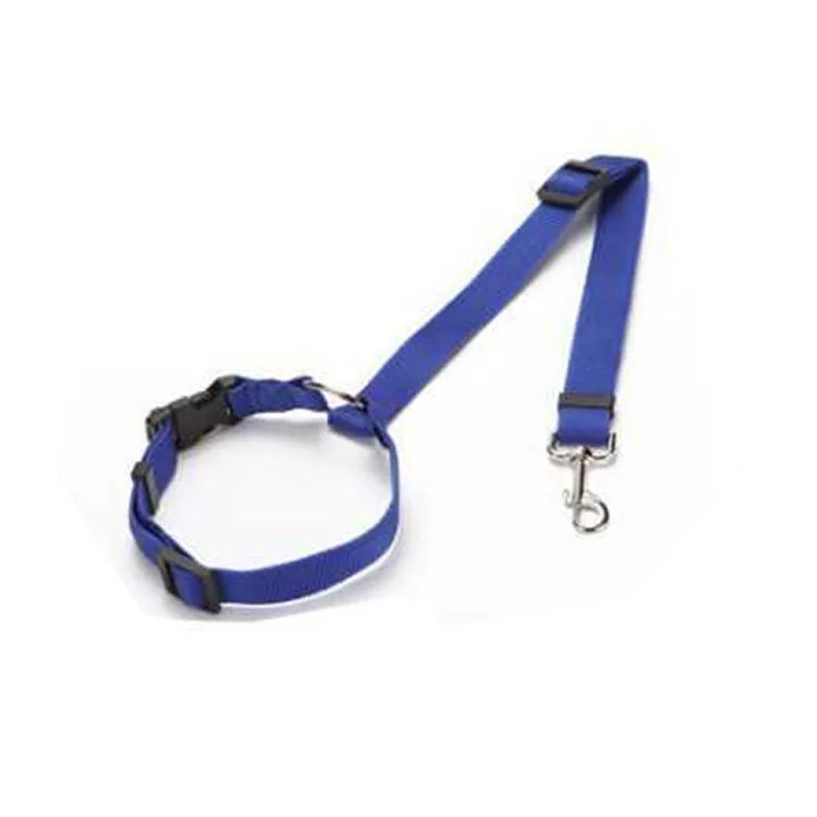 2-in-1 Pet Car Seat Belt & Leash – Adjustable Nylon Dog Safety Harness