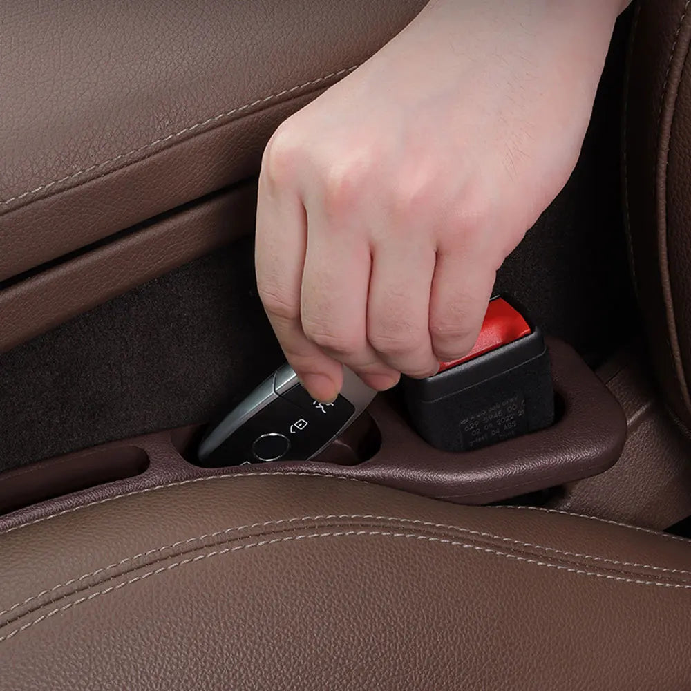 2pcs Car Seat Gap Filler Organizer Waterproof Car Seat Gap Plug Strip with 2 Grooves Seat Gap Storage Auto Interior Accessories