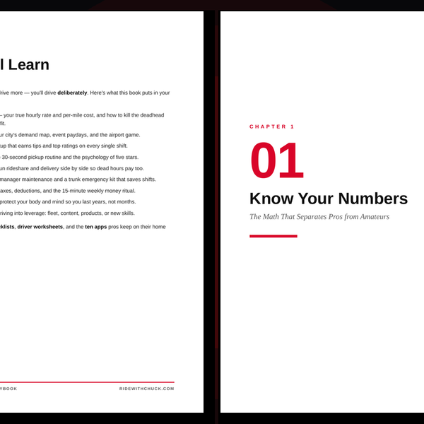 Inside pages of The Rideshare Drivers Playbook