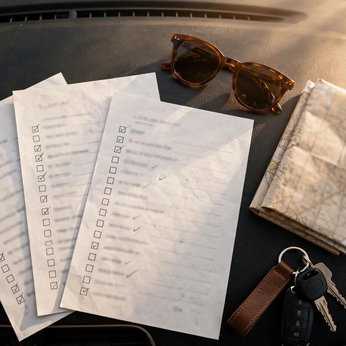 Road trip packing checklist