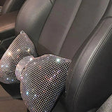 Diamond Bowknot Car Neck Pillow - bling pillows installed, featured image