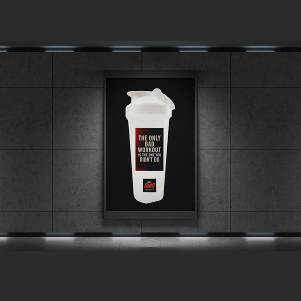 Ridewithchuck Protein Shaker - Motivational Gym Bottle for Fitness Enthusiasts